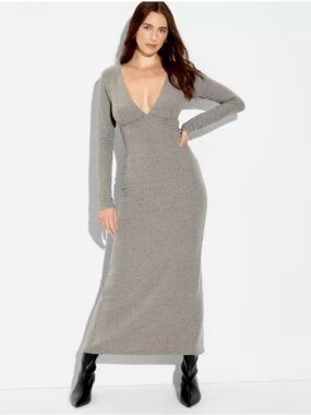 wild fable cozy long sleeve ribbed maxi dress xsmall nwt